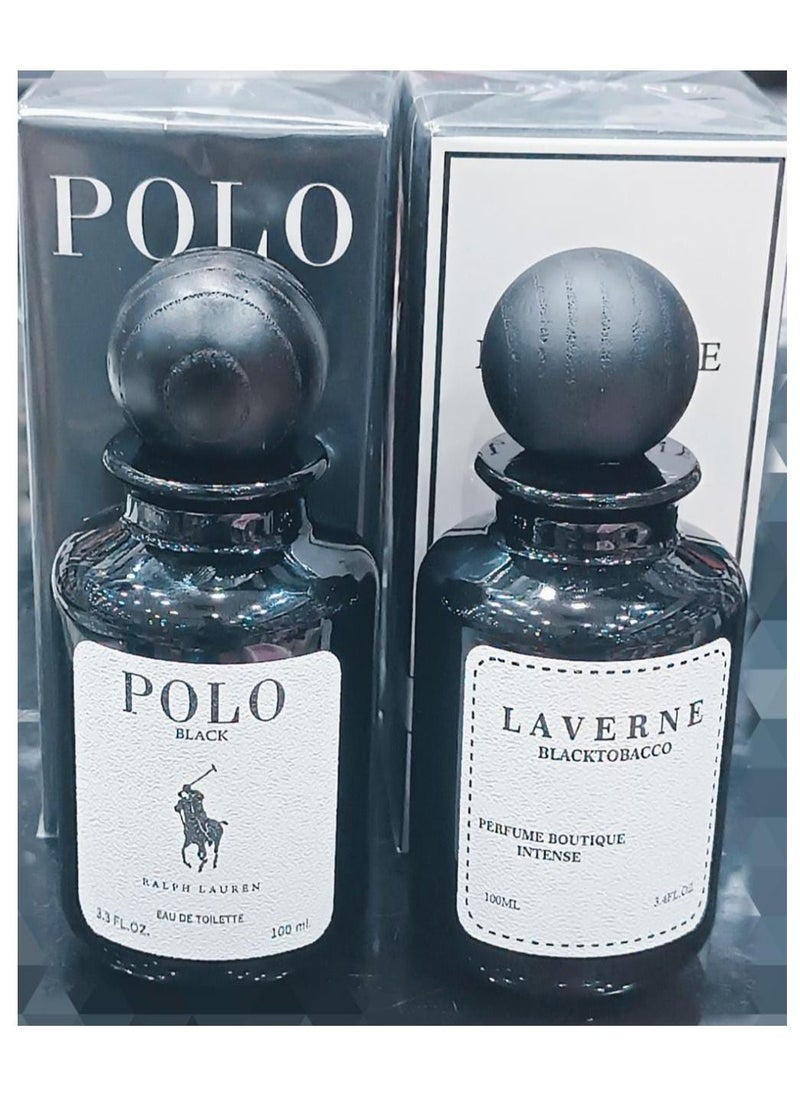 POLO Laverne Black Perfume + Polo Black Perfume 100ml for Unisex 