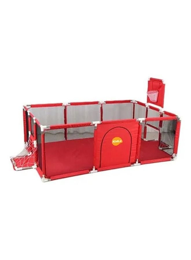 Playpen With Net With Stainless Steel Frame And Safety Net For Safe Fun Time 230x122x107cm - Image 1