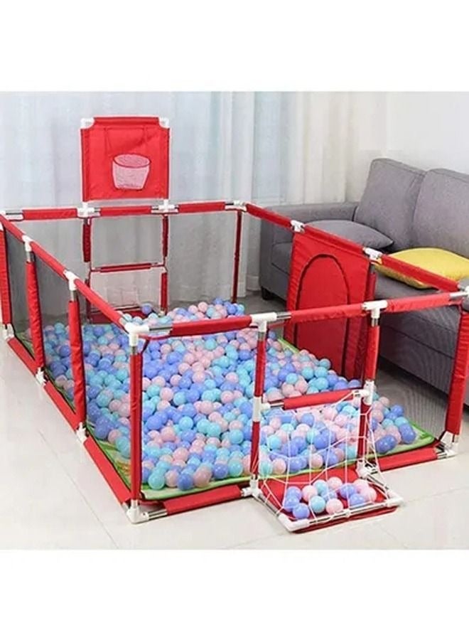 Playpen With Net With Stainless Steel Frame And Safety Net For Safe Fun Time 230x122x107cm - Image 5