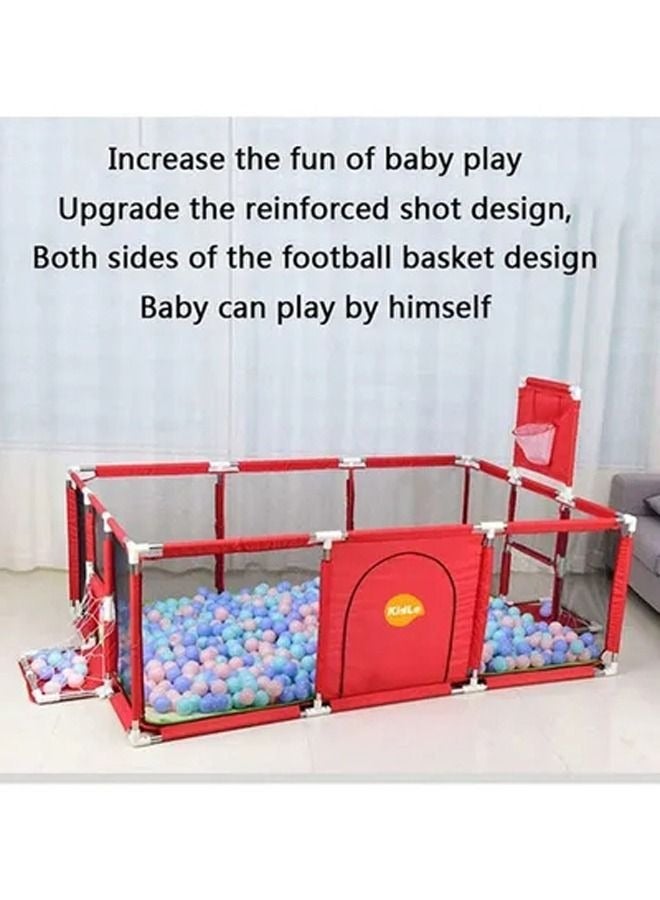 Playpen With Net With Stainless Steel Frame And Safety Net For Safe Fun Time 230x122x107cm - Image 4