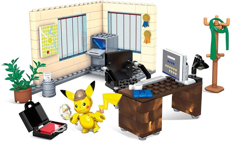 Mega Construx Pokemon Detective Pikachu Pikachu's Office Construction Set with Character Figures, Building Toys for Kids (183 Pieces) - Image 3