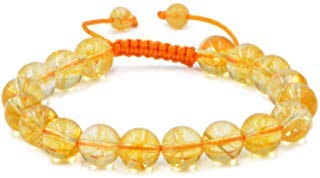 DHYANARSH Laboratory Certified Citrine Stone Bracelet with Size Adjustable Thread for Men and Women Unisex - Image 1