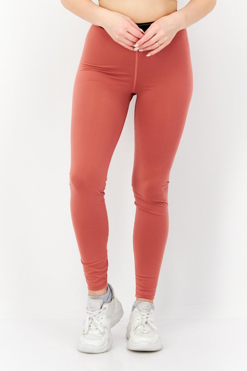 rvca Women Plain Pull On Leggings, Old Rose - Image 1