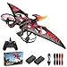 jaming Dinosaur Remote Control Drone 24G EPP Foam RC Pterodactyl Hobby RC Airplanes with 6Axis Gyro One Key Takeoff Landing Stunt Roll 360 Flip Fighter Jet Toy Christmas Birthday Gift for Boys Girls - Image 2