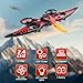 jaming Dinosaur Remote Control Drone 24G EPP Foam RC Pterodactyl Hobby RC Airplanes with 6Axis Gyro One Key Takeoff Landing Stunt Roll 360 Flip Fighter Jet Toy Christmas Birthday Gift for Boys Girls - Image 4