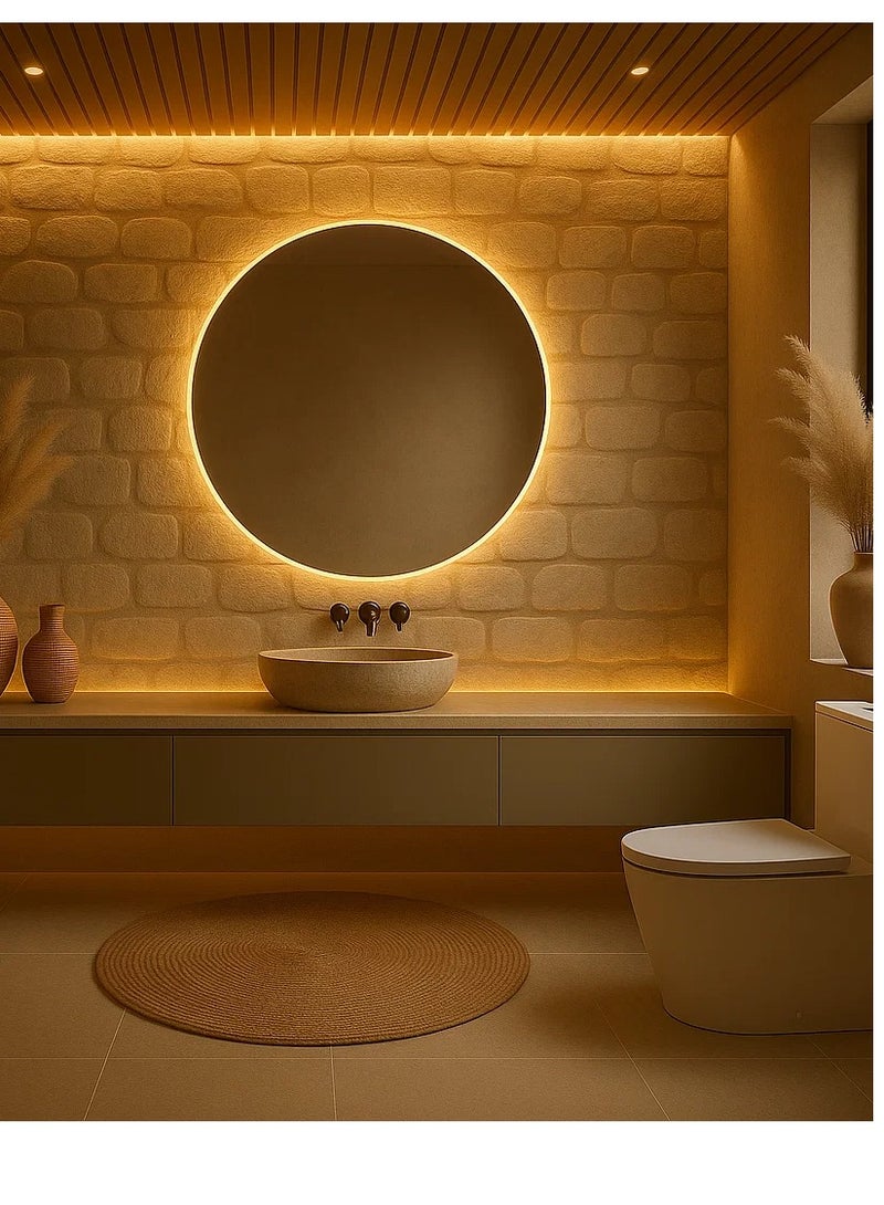 Mirror Art Illuminated Round Bathroom Mirrors - 55 cm - 4 mm