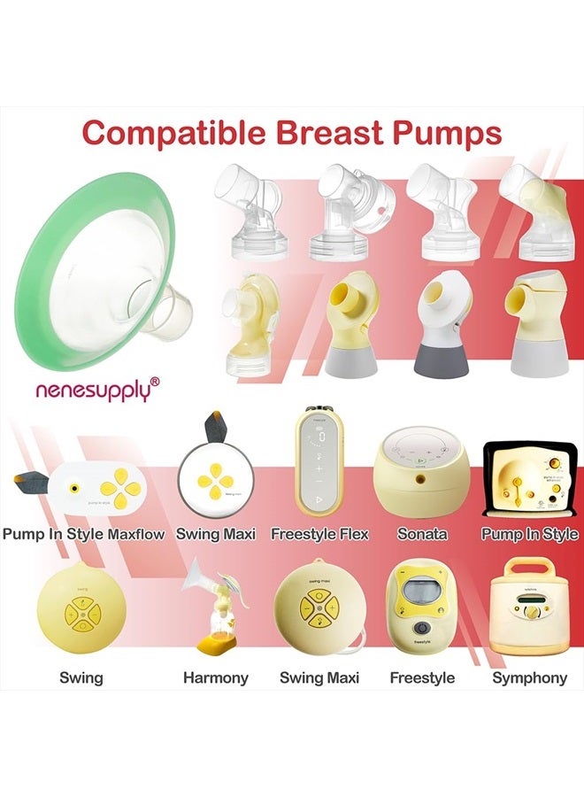 NENESUPPLY فلانجات نينسوبلاي 19 مم متوافقة مع قطع مضخة الثدي ميديلا بديل 19 مم لملحقات ميديلا. تعمل مع قطع مضخة في ستايل وقطع سيمفوني وقطع سوينغ ماكسي وهارموني وبيرسونال فيت فليكس. - Image 2