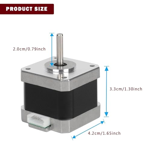 MOTOU (Pack of 4pcs) NEMA17 Stepper Motor High Torque Bipolar DC Step Motor Kit by MOTOU - Image 3