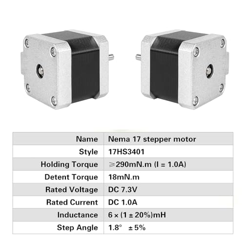 MOTOU (Pack of 4pcs) NEMA17 Stepper Motor High Torque Bipolar DC Step Motor Kit by MOTOU - Image 4