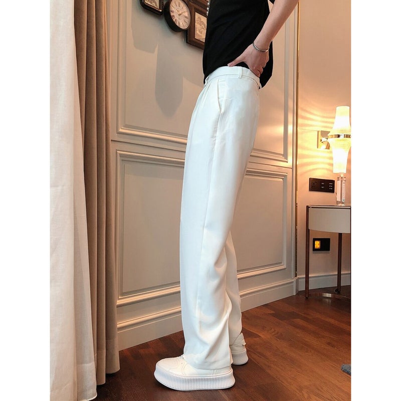 Summer Casual Thin Trousers Men'S Straight Loose White Suit Pants Japanese-Style Dosing Casual Trendy Suit Pants - Image 5
