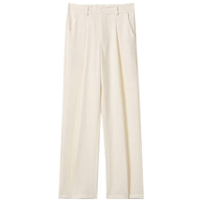 Summer Casual Thin Trousers Men'S Straight Loose White Suit Pants Japanese-Style Dosing Casual Trendy Suit Pants - Image 1