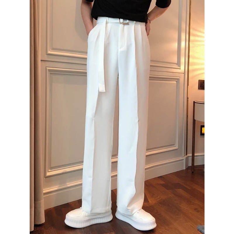 Summer Casual Thin Trousers Men'S Straight Loose White Suit Pants Japanese-Style Dosing Casual Trendy Suit Pants - Image 2