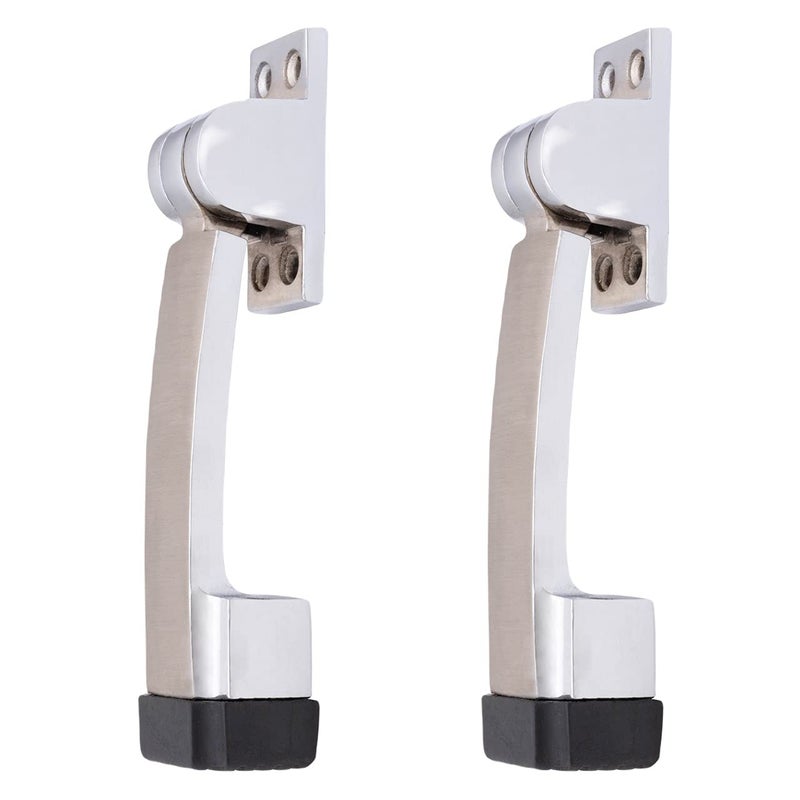 Atom Door Stopper | Kickdown Door Stop with One Touch | Adjustable Height & Rubber Tip 1.5 Inches, Door Stops (CPSS Finish, DS001), Pack of 2 - Image 3