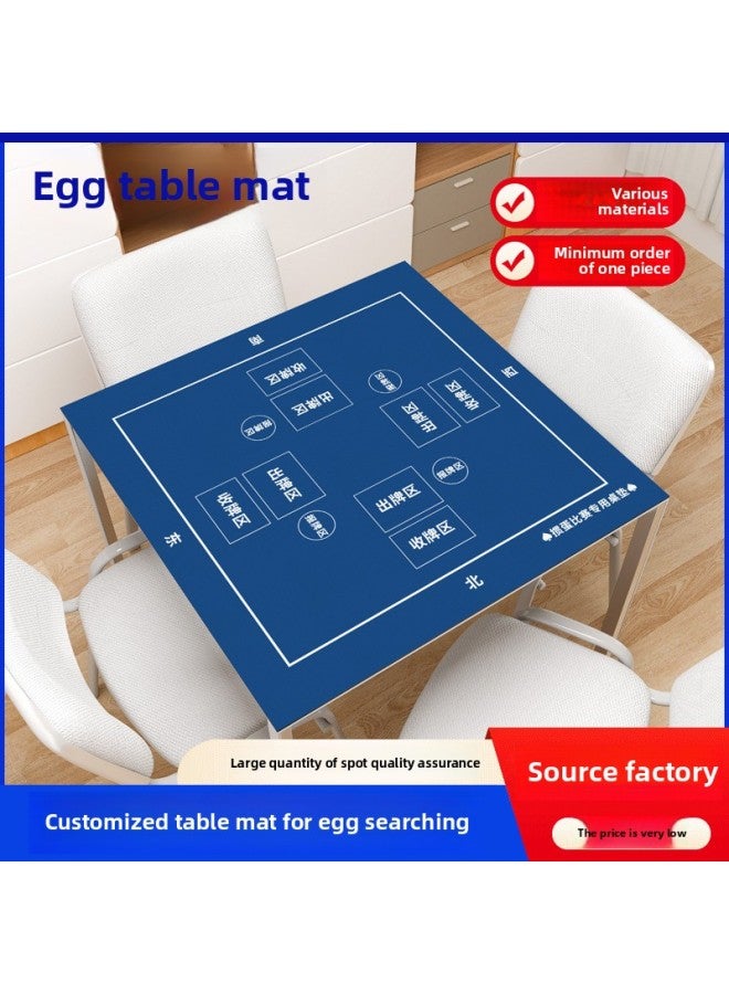 Egg Table Mat Chess Room Rubber Padded Lock Edge Wear-resistant Non-slip Square Mat Special Tablecloth Poker Mat Manufacturers Batch-Colors:1000*1000-Pattern:Egg 7-Green  - Image 2