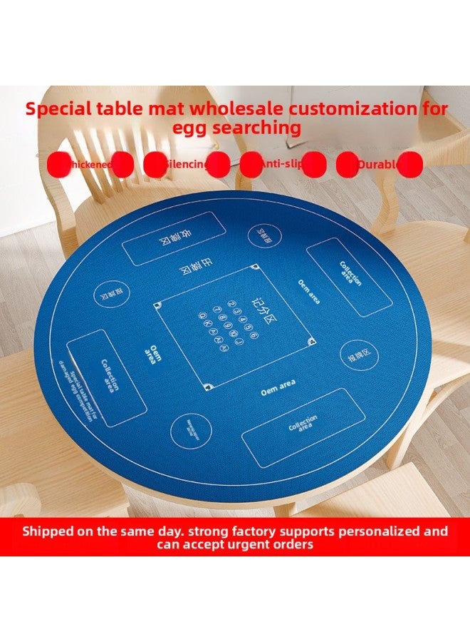 Egg Table Mat Chess Room Rubber Padded Lock Edge Wear-resistant Non-slip Square Mat Special Tablecloth Poker Mat Manufacturers Batch-Colors:1000*1000-Pattern:Egg 7-Green  - Image 3