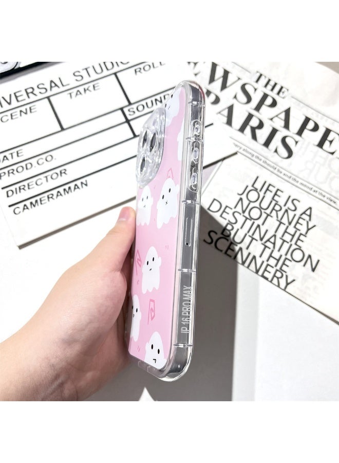 NIBEMINENT Ghost Ghost Protective TPU Case Cover For iPhone 16 Pro Max Pink - Image 2