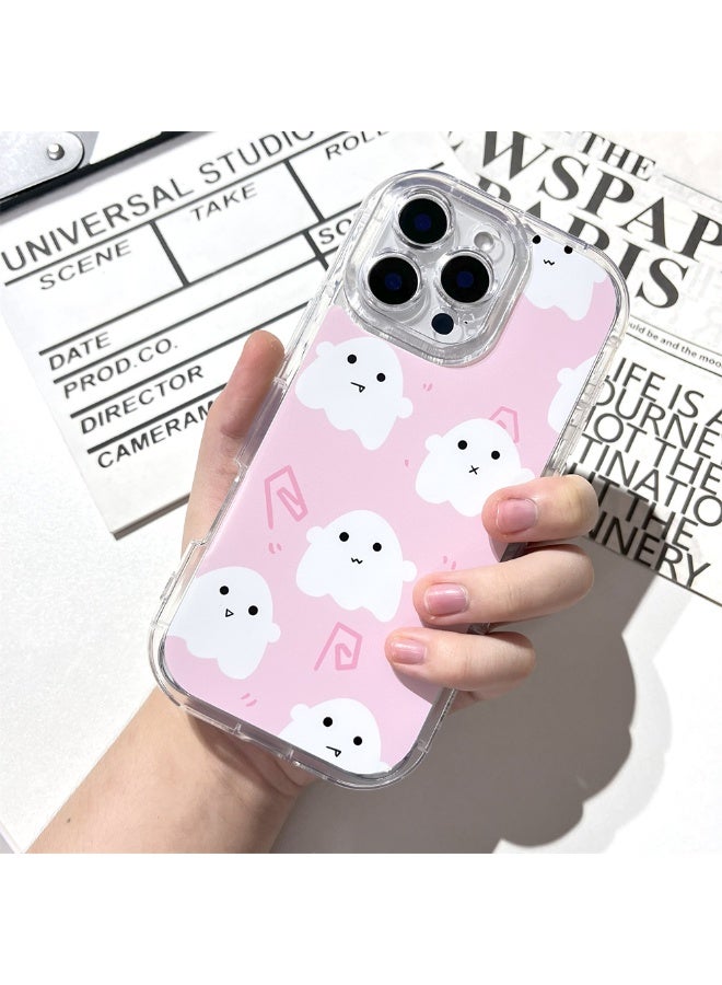 NIBEMINENT Ghost Ghost Protective TPU Case Cover For iPhone 16 Pro Max Pink - Image 1