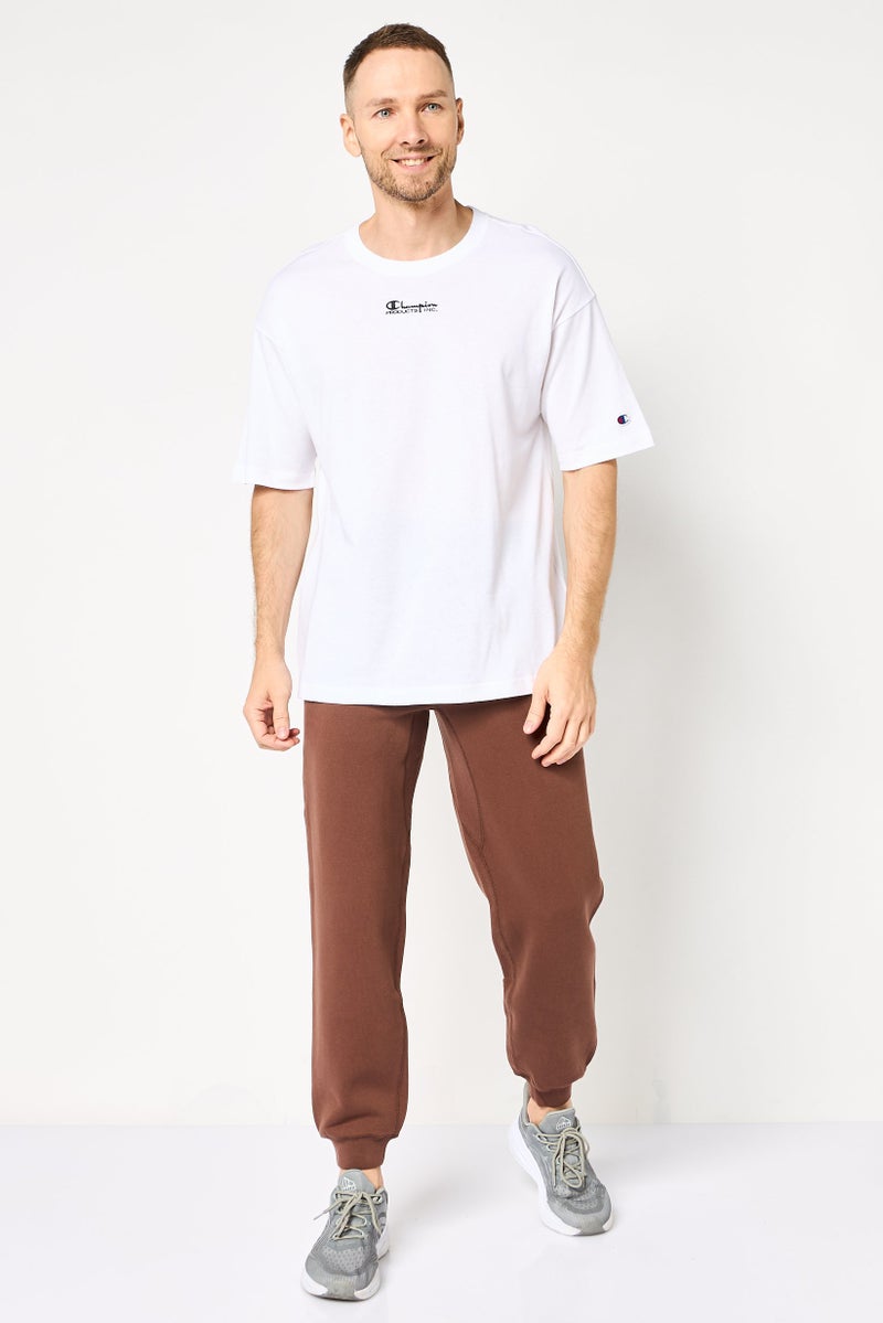 Champion Men Sportswear Fit Embroidered Logo Short Sleeve Outdoor T-Shirt, White - Image 2