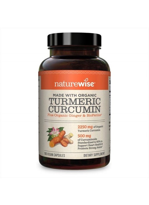 Curcumin Turmeric 2250mg | 95% Curcuminoids & BioPerine Black Pepper Extract | Advanced Absorption for Joint Support [2 Month Supply - 180 Count]