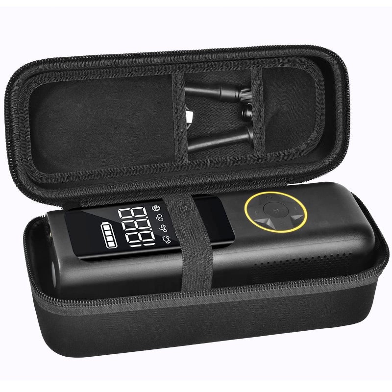 PSofcake Case Compatible with Fanttik X8 for APEX Tire Inflator Portable Air Compressor. Storage Holder for Airmoto for Hafuloky for ILTIDE for Woowind for Prilotte for VacLife Air Pump (Box Only) - Black - Image 1