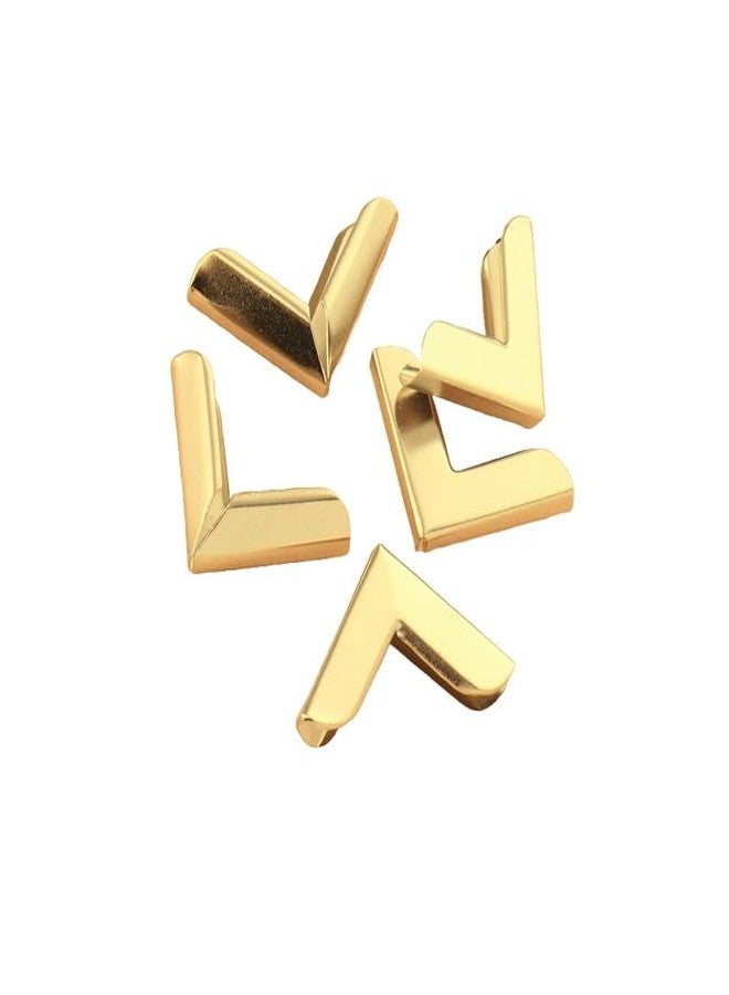 Nimida® Metal Corner Protector Medium Size Pack of 20 Nos | 20 mm x 20 mm x 5 mm x 5 mm | Golden Yellow | for Purse, Bags, Albums, Diary and Journals - Image 2