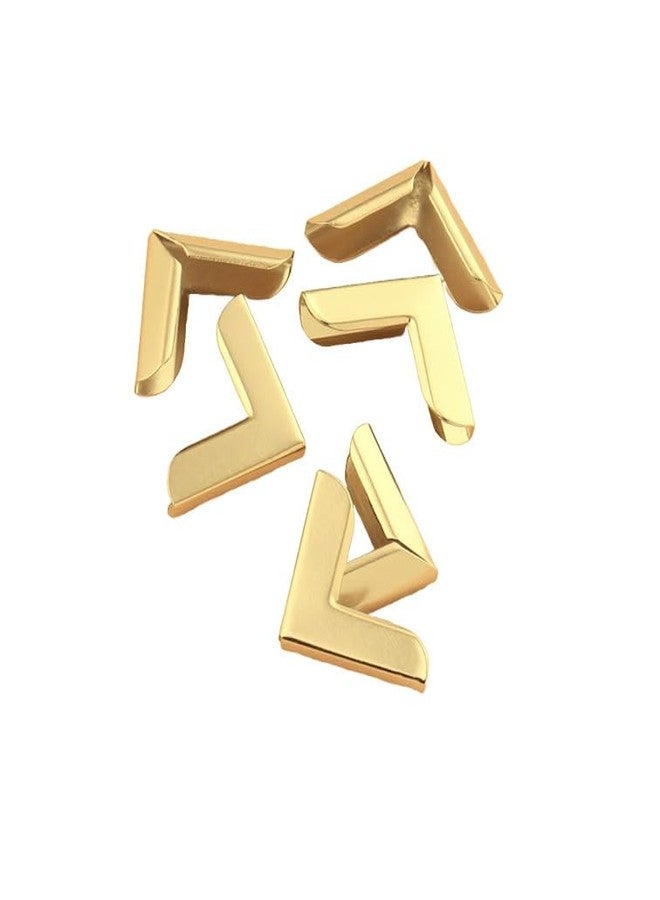 Nimida® Metal Corner Protector Medium Size Pack of 20 Nos | 20 mm x 20 mm x 5 mm x 5 mm | Golden Yellow | for Purse, Bags, Albums, Diary and Journals - Image 3
