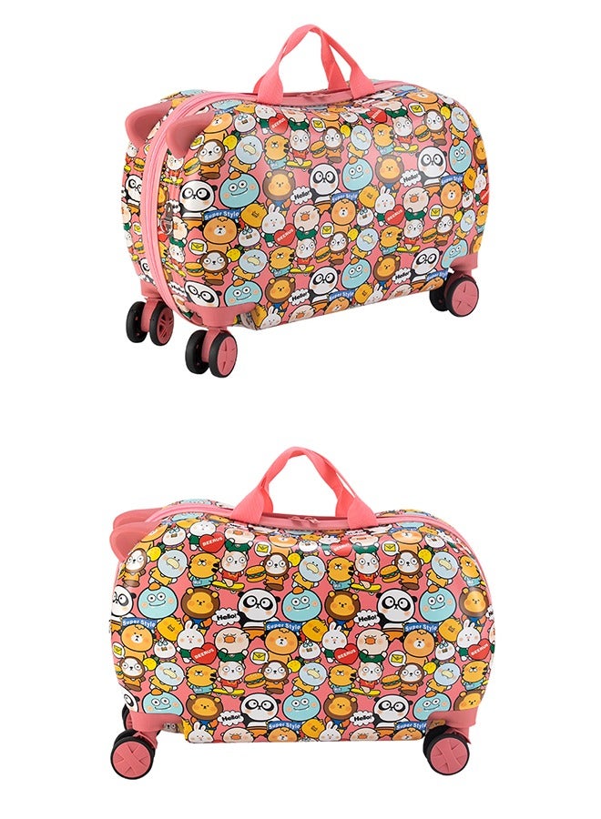 حقيبة سفر للأطفال مقاس 17 بوصة، حقيبة سفر للأطفال مع عجلات دوارة، حقيبة أطفال تحمل أمتعة بعجلات مع قفل بكلمة مرور - Image 2
