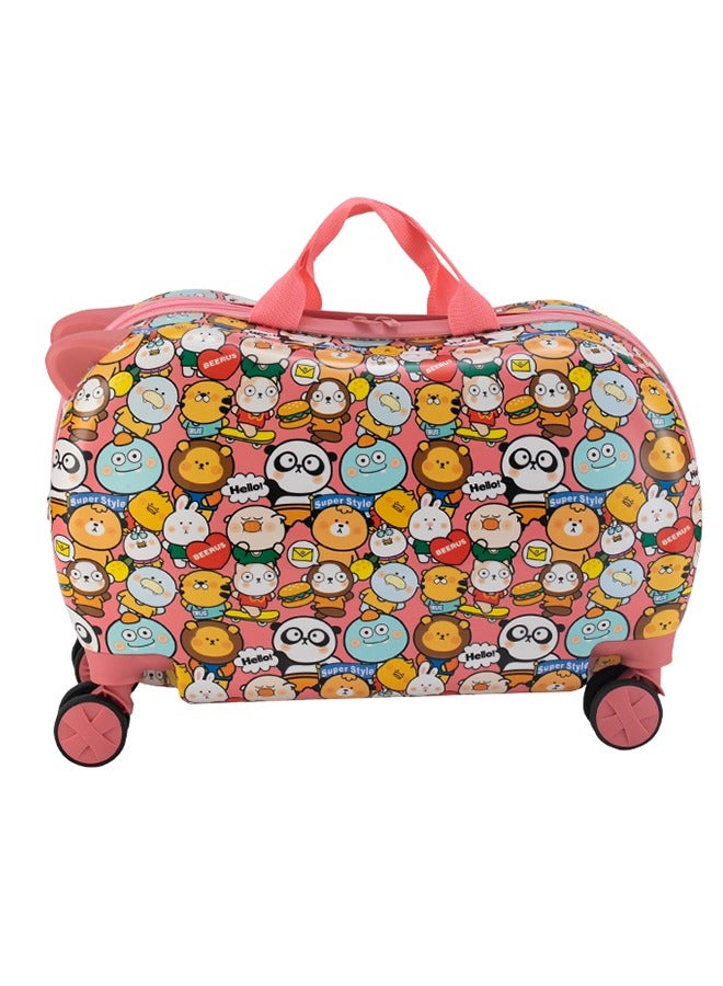 حقيبة سفر للأطفال مقاس 17 بوصة، حقيبة سفر للأطفال مع عجلات دوارة، حقيبة أطفال تحمل أمتعة بعجلات مع قفل بكلمة مرور - Image 1