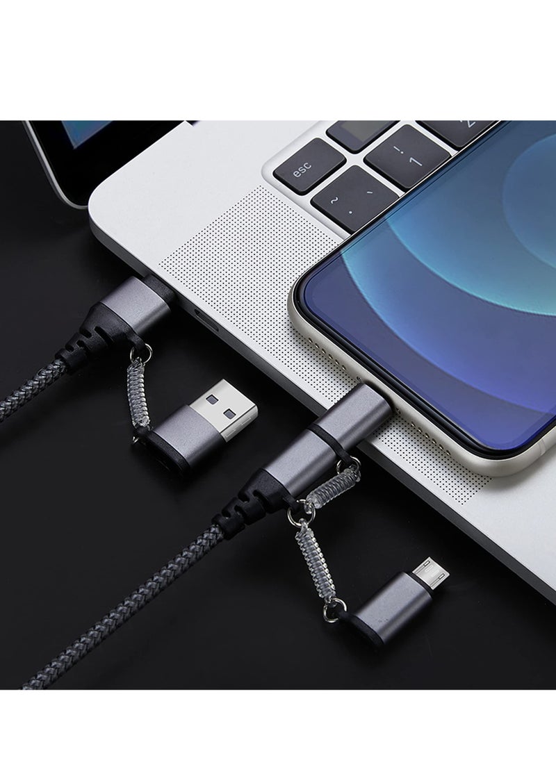 KASTWAVE Fast Charging Cable,USB C PD 60W 3A Data Sync Nylon Braided Cord USB A/C to Type C/Micro/for iPhone Adapter, MAKINGTEC QC Charging Cable for iPhone Laptop Tablet Phone Galaxy Huawei HTC LG - Image 3