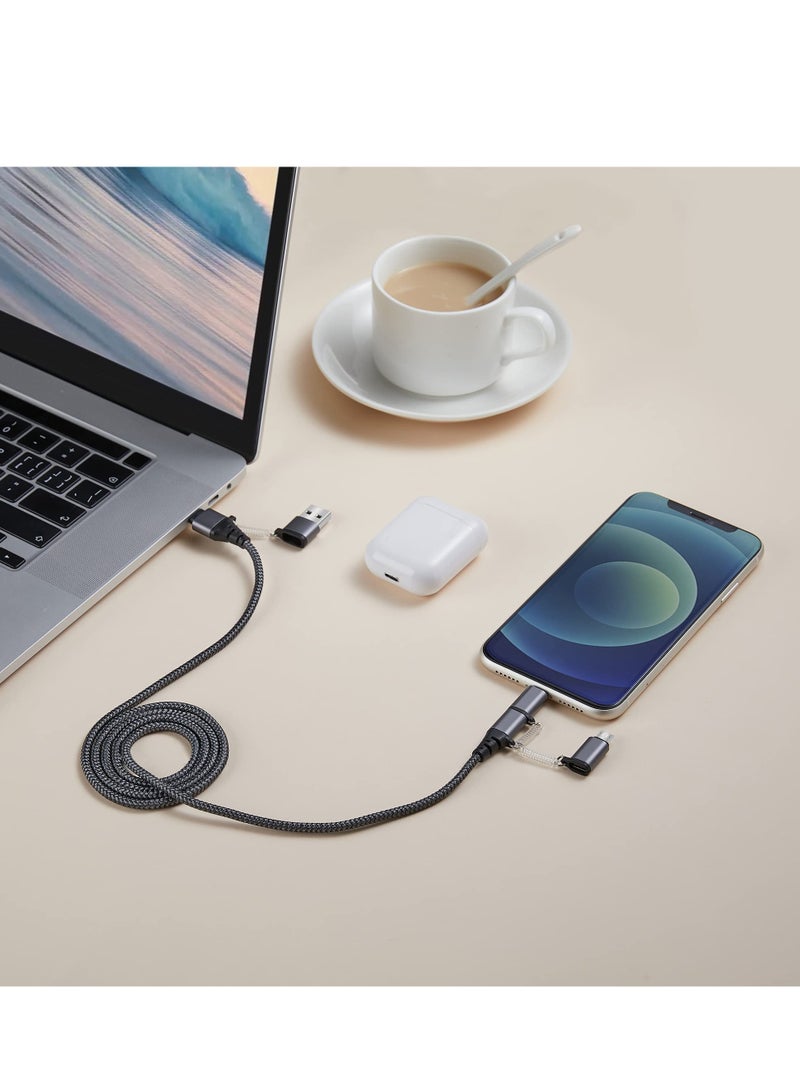 KASTWAVE Fast Charging Cable,USB C PD 60W 3A Data Sync Nylon Braided Cord USB A/C to Type C/Micro/for iPhone Adapter, MAKINGTEC QC Charging Cable for iPhone Laptop Tablet Phone Galaxy Huawei HTC LG - Image 5