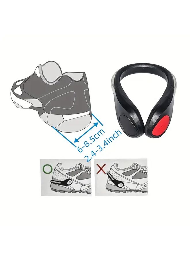 Blue LED Shoe Light Clip For Night Visibility Battery Powered Easy Attach - Image 2