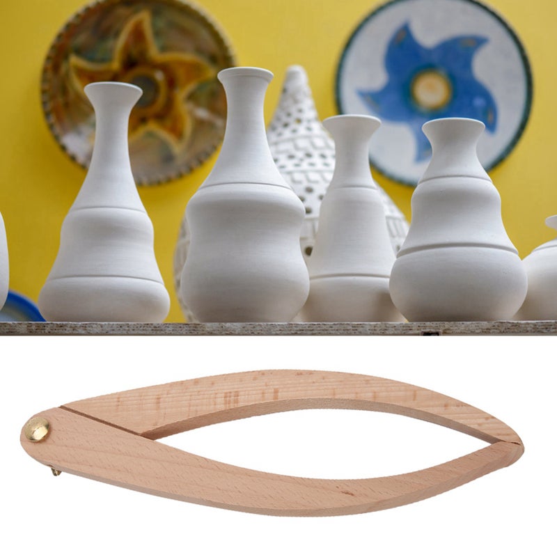 Caliper Wooden Ruler Positioning Distance Measuring Tool Pottery Tools for Ceramic Measurement8-Inch Wooden Caliper - Image 5