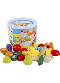 Wooden Fruit And Vegetable Combination Children's Tailoring Toy Set