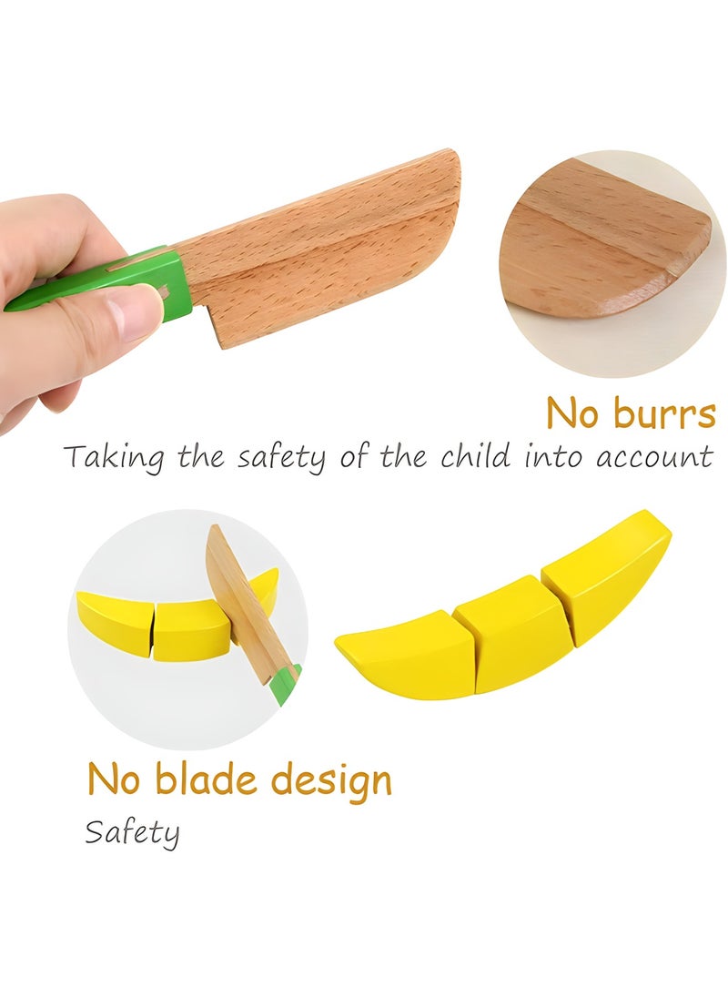MAGIC VAULT - Wooden Fruit And Vegetable Combination Children's Tailoring Toy Set - Image 1