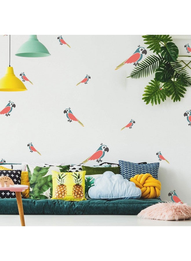 NAKLEO Painting Stencils Set for Kids, 5 Pcs Templates 3.5" to 13.4" Parrot Bird Animal, Plastic and Reusable Drawing Stencils, Children Room Decor, Craft DIY Wall Furniture - Image 2