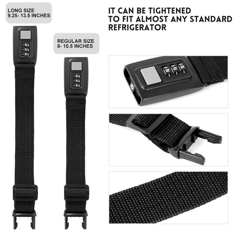 Veronica Child Safety Refrigerator Door Lock, Baby Kids Multi-Functional Cabinets Latches, Fit Closed Handle Cabinets, Fridge, Kitchen, Oven (Regular) - Image 1