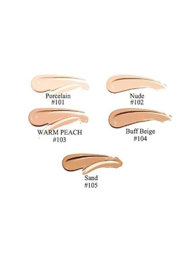 WFWJ 2 Pack PHOERA FoundationFlawless Soft Matte 24 HR Oil Control Concealer MakeupFull Coverage Foundation for Women and Girls 102 Nude104 Buff Beige - Image 2