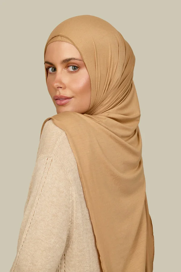 سيلكروز حجاب بامبو جيرسي جملي ناعم صغير