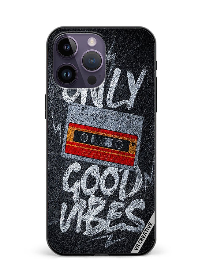 VR CREATIVE Protective Case Cover For Apple iPhone 16 Pro Max Only Good Vibes Design Multicolour