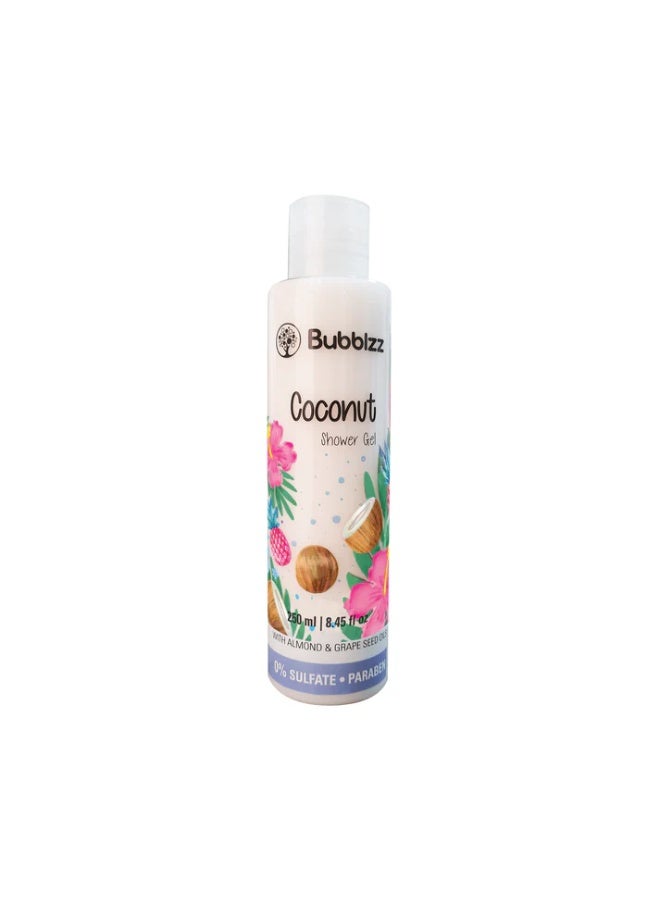Bubblzz Coconut Shower Gel - 250 ml - Image 1