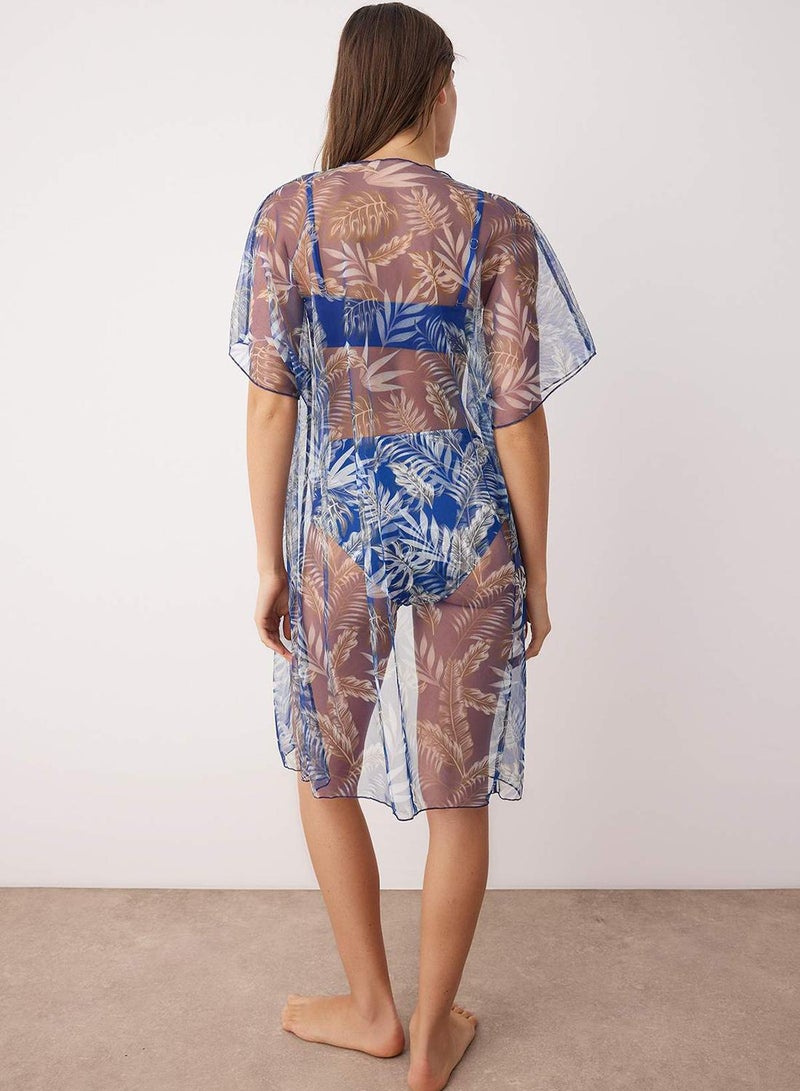 trendyol Floral Pattern Balconette Covered Hipster High Waist Beachwear Set Tbess25Js00010 - Image 4
