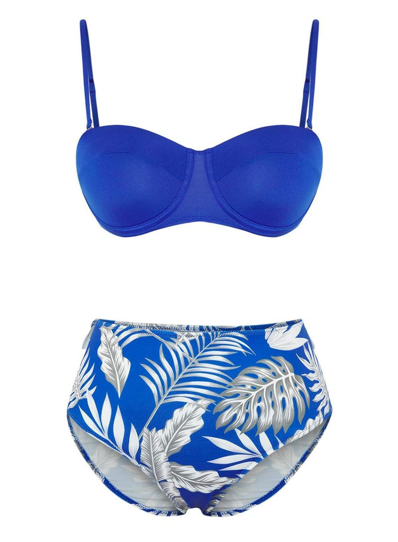 trendyol Floral Pattern Balconette Covered Hipster High Waist Beachwear Set Tbess25Js00010 - Image 5