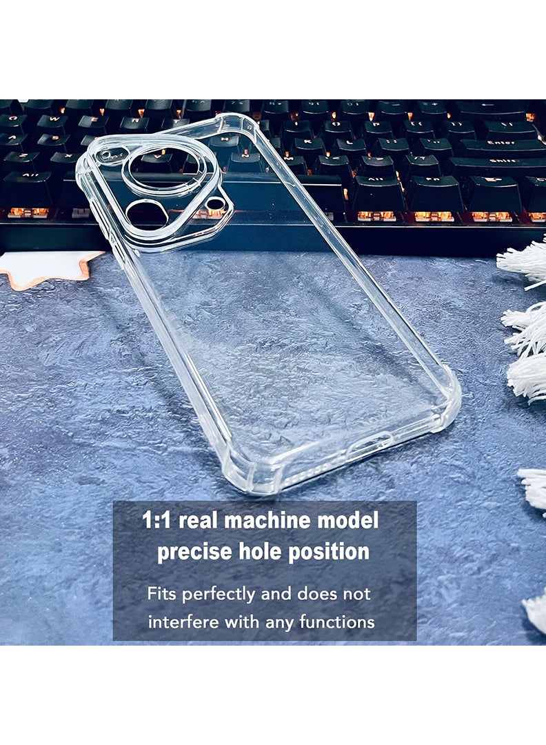 Theodor Huawei Pura 70 Ultra Clear Case, Shock-Absorption TPU Cell Phone Cover with Reinforced Corners, Soft Flexible & Crystal Clear Protective Bumper Case - Image 4