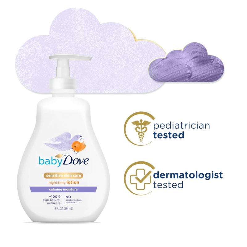 Baby Dove Sensitive Skin Care Baby Lotion For a Soothing Scented Lotion Calming Moisture Hypoallergenic and Dermatologist-Tested 13 oz - Image 2