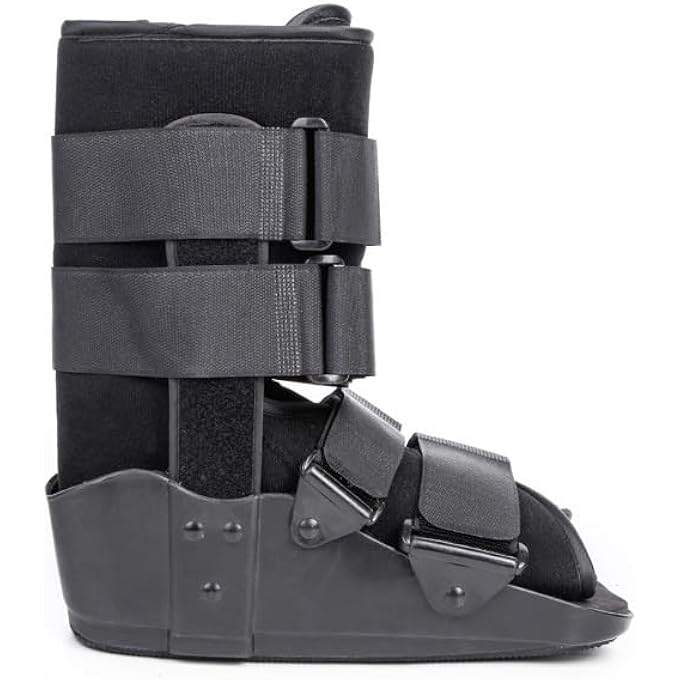 rayihni Short Fracture Walker Boot - Ideal For Stable Foot And Ankle Fracture, Achilles Tendon, Acute Ankle Sprains (L, Black) - Image 3