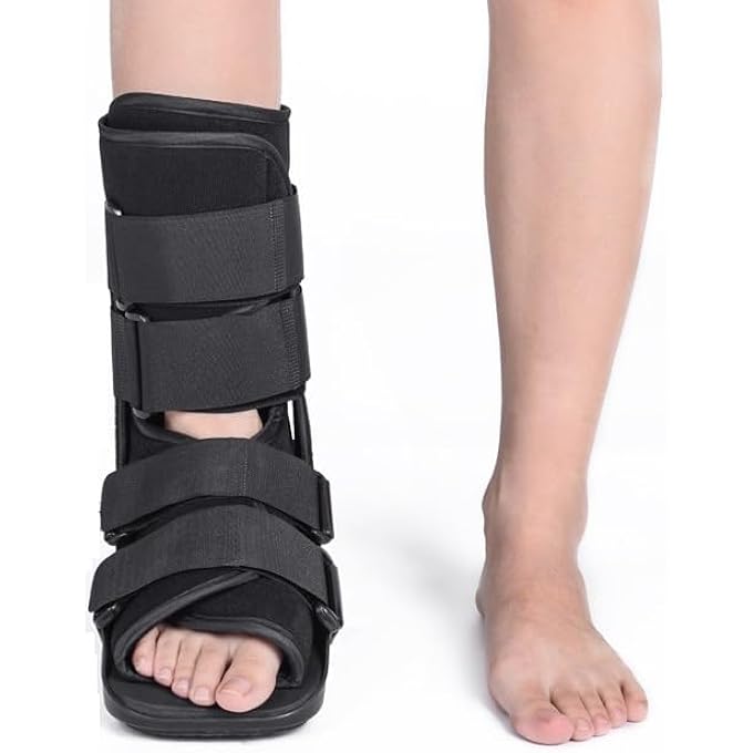 rayihni Short Fracture Walker Boot - Ideal For Stable Foot And Ankle Fracture, Achilles Tendon, Acute Ankle Sprains (L, Black) - Image 4