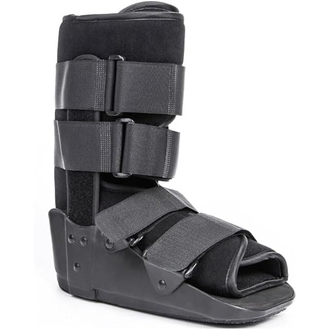 rayihni Short Fracture Walker Boot - Ideal For Stable Foot And Ankle Fracture, Achilles Tendon, Acute Ankle Sprains (L, Black) - Image 2