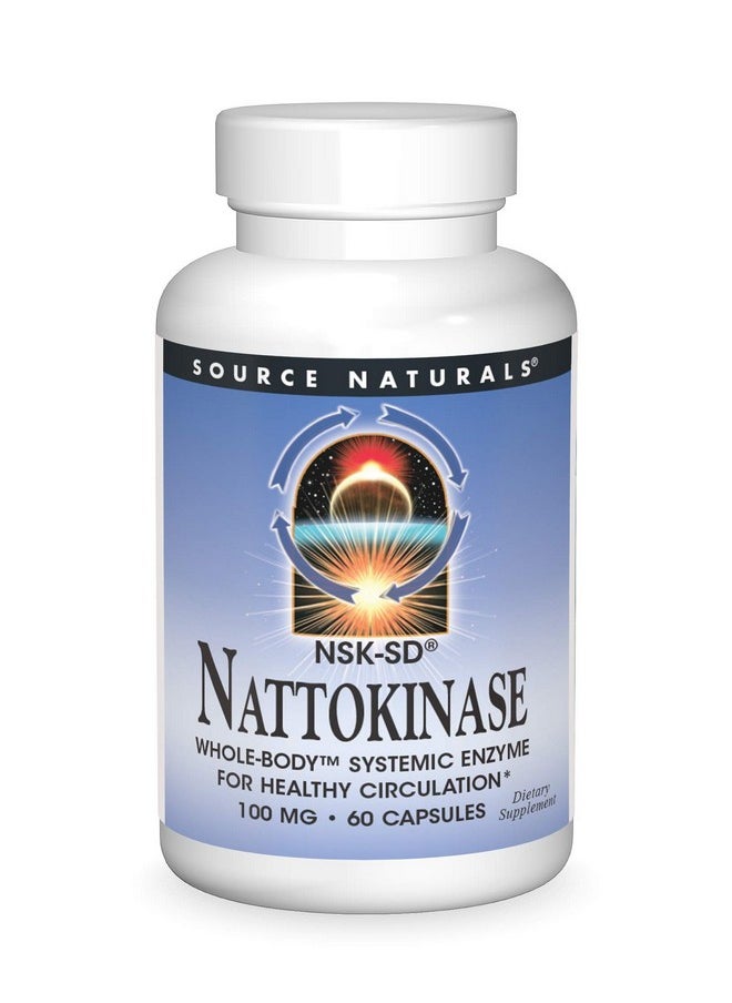 Source Naturals - Nattokinase 100Mg Systemic Enzyme For Healthy Circulation 60 Capsules - Image 1
