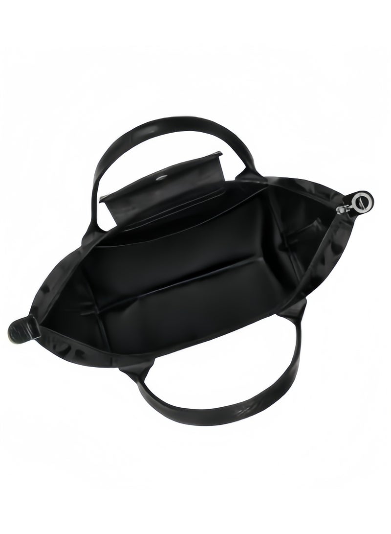 لونج شامب حقيبة نسائية كبيرة من لونشامب، بمقابض قصيرة، بسحّاب وإغلاق بزر، من القماش مع تفاصيل من الجلد - Image 5