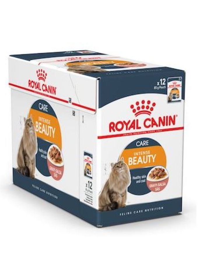 ROYAL CANIN Feline Care Nutrition Hair & Skin Gravy (WET FOOD - Pouches) 12x85g - Image 3